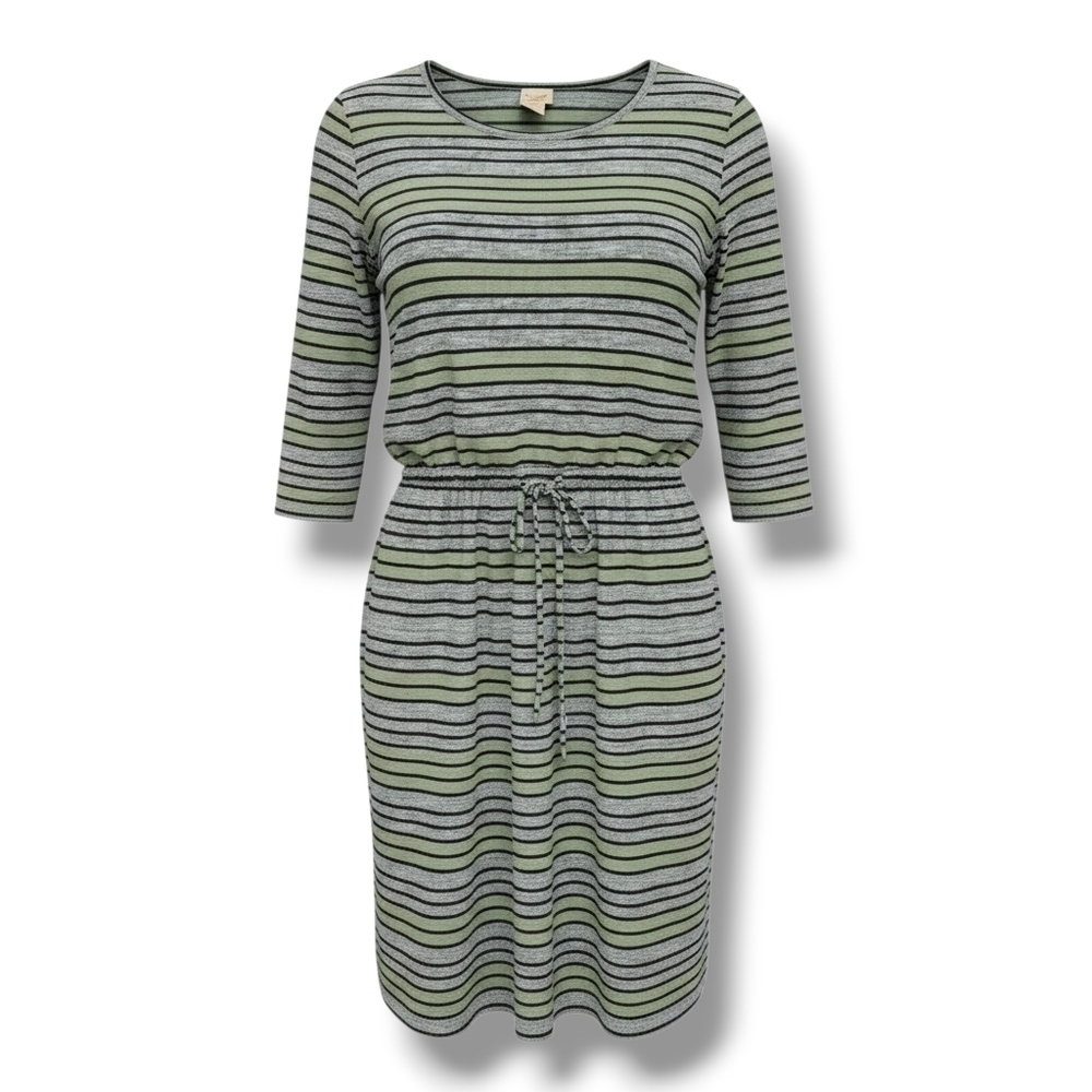 Faded Glory women's gray & green Hatch Dress - xl
